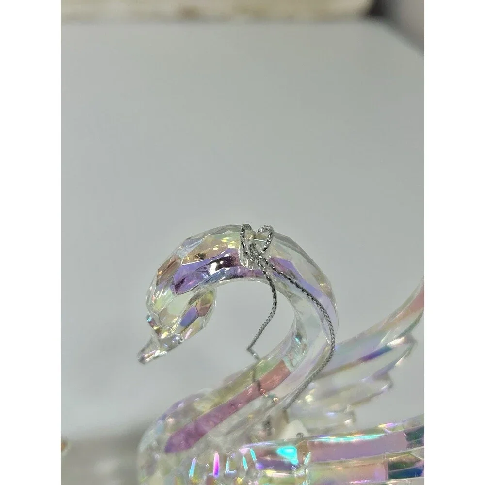 Acrylic Rainbow Iridescent Swan Birds Christmas Tree Decoration Gisela Graham